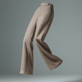 Blair | Women's Wool Blend Wide-Leg Tailored Trousers with Double-Button Waistband