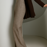 Blair | Women's Wool Blend Wide-Leg Tailored Trousers with Double-Button Waistband