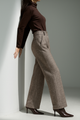 Blair | Women's Wool Blend Wide-Leg Tailored Trousers with Double-Button Waistband
