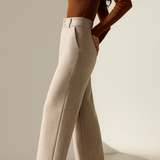 Blair | Women's Wool Blend Wide-Leg Tailored Trousers with Double-Button Waistband