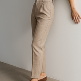 Camille | Women's Wool Blend Tapered Ankle Trousers with High Waist