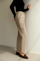 Camille | Women's Wool Blend Tapered Ankle Trousers with High Waist