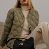 Dakota | Women's Quilted Down Jacket with Diamond Stitch Design
