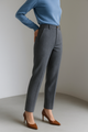 Camille | Women's Wool Blend Tapered Ankle Trousers with High Waist