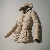 Magdalena | Women's Lightweight Duck Down Jacket with Heart Quilt and Knit Hood