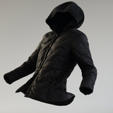 Magdalena | Women's Lightweight Duck Down Jacket with Heart Quilt and Knit Hood