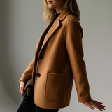Johanna | Women's Wool Blend Blazer with Tailored Relaxed Silhouette