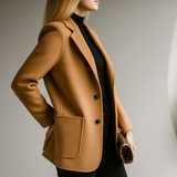 Johanna | Women's Wool Blend Blazer with Tailored Relaxed Silhouette
