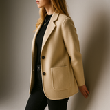 Johanna | Women's Wool Blend Blazer with Tailored Relaxed Silhouette