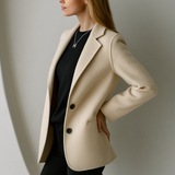 Johanna | Women's Wool Blend Blazer with Tailored Relaxed Silhouette