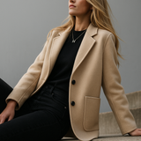 Johanna | Women's Wool Blend Blazer with Tailored Relaxed Silhouette