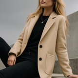 Johanna | Women's Wool Blend Blazer with Tailored Relaxed Silhouette