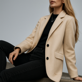 Johanna | Women's Wool Blend Blazer with Tailored Relaxed Silhouette