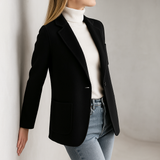 Johanna | Women's Wool Blend Blazer with Tailored Relaxed Silhouette
