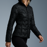 Magdalena | Women's Lightweight Duck Down Jacket with Heart Quilt and Knit Hood