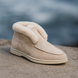 Lila | Women's Boots with Shearling Lining and Moc-Toe
