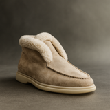 Lila | Women's Boots with Shearling Lining and Moc-Toe