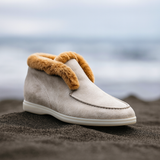 Lila | Women's Boots with Shearling Lining and Moc-Toe