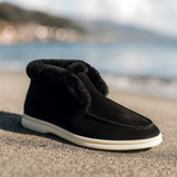 Lila | Women's Boots with Shearling Lining and Moc-Toe