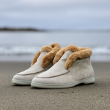 Lila | Women's Boots with Shearling Lining and Moc-Toe