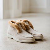 Lila | Women's Boots with Shearling Lining and Moc-Toe