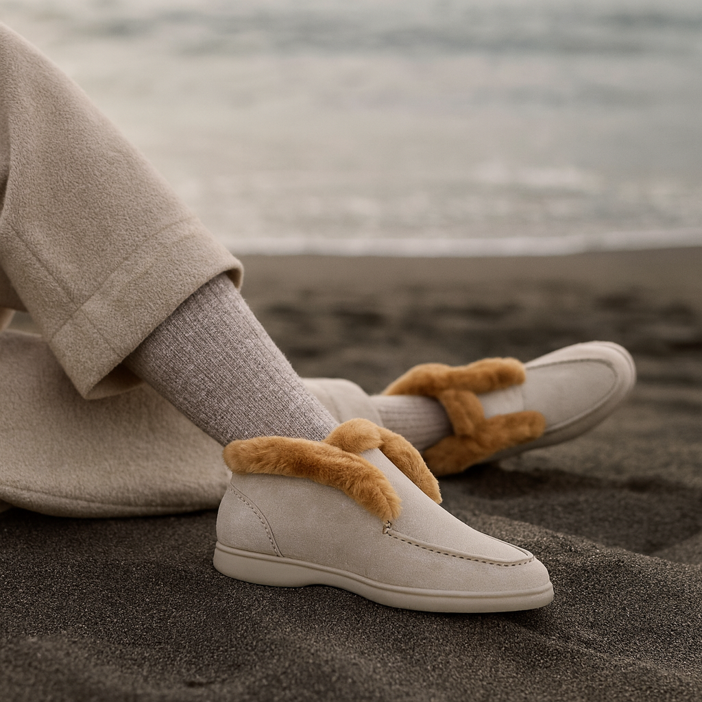 Lila | Women's Boots with Shearling Lining and Moc-Toe