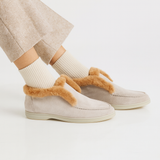 Lila | Women's Boots with Shearling Lining and Moc-Toe