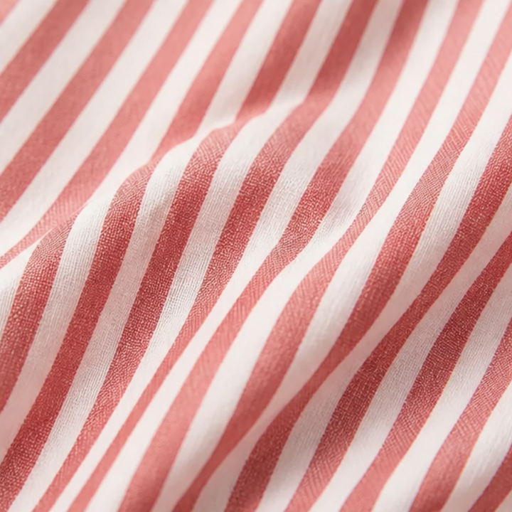 Solène – Women's Striped Sailor Collar Blouse with Puff Sleeves