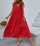 Genevieve | Women's Dress with V-Neck and Tiered Skirt