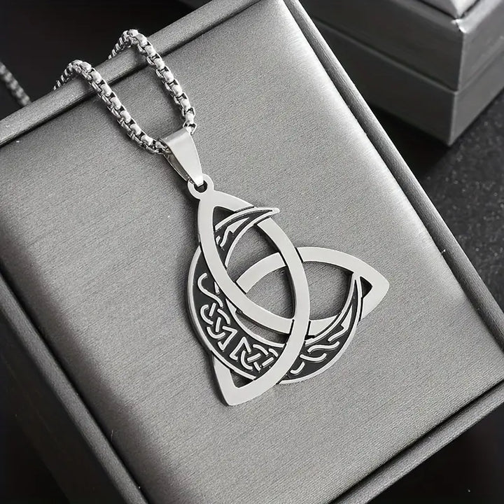 Mythara – Viking Trinity Knot Moon Necklace (1+1 Free)