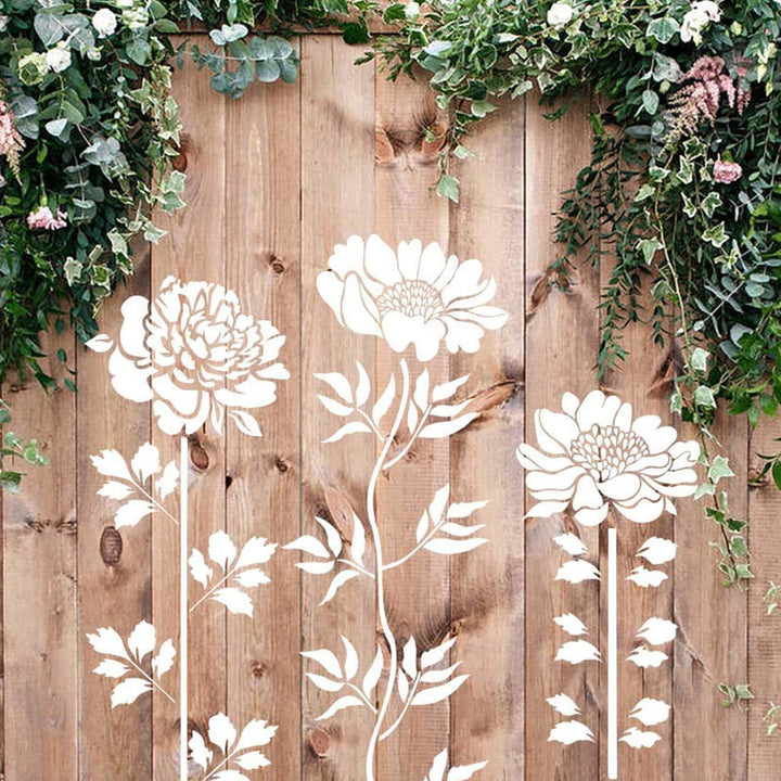 Florenza - Large Flower Stencils for Garden & Home Decor