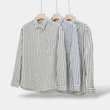 Kendrick | Men's Striped Long Sleeve Shirt with Relaxed Fit