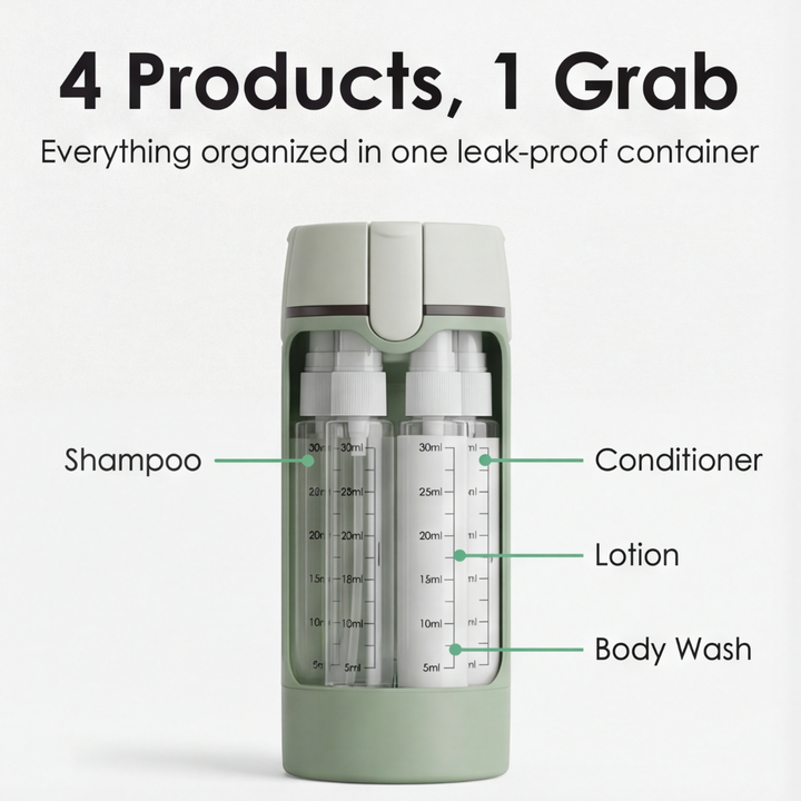 PackPod - 4-in-1 travel bottle set