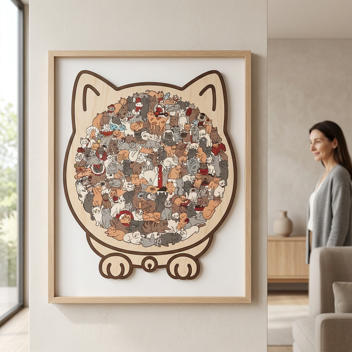 Felina - Decorative Wooden Cat Puzzle
