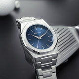 Wesley | Men's Metal Watch with Blue Dial and Steel Bracelet