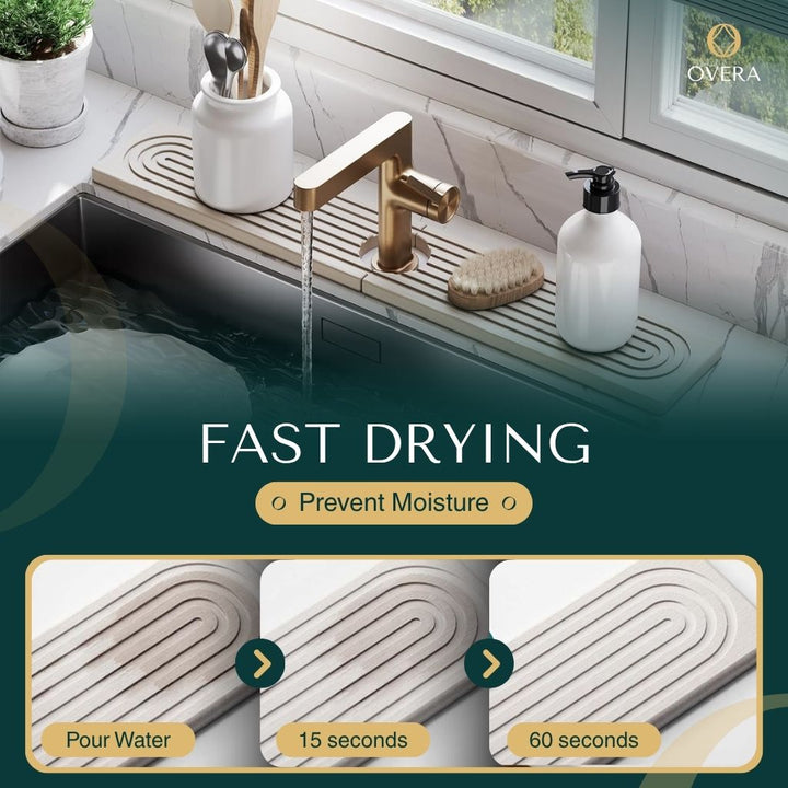 Overa - Super-Absorbent Diatomite Sink Mat