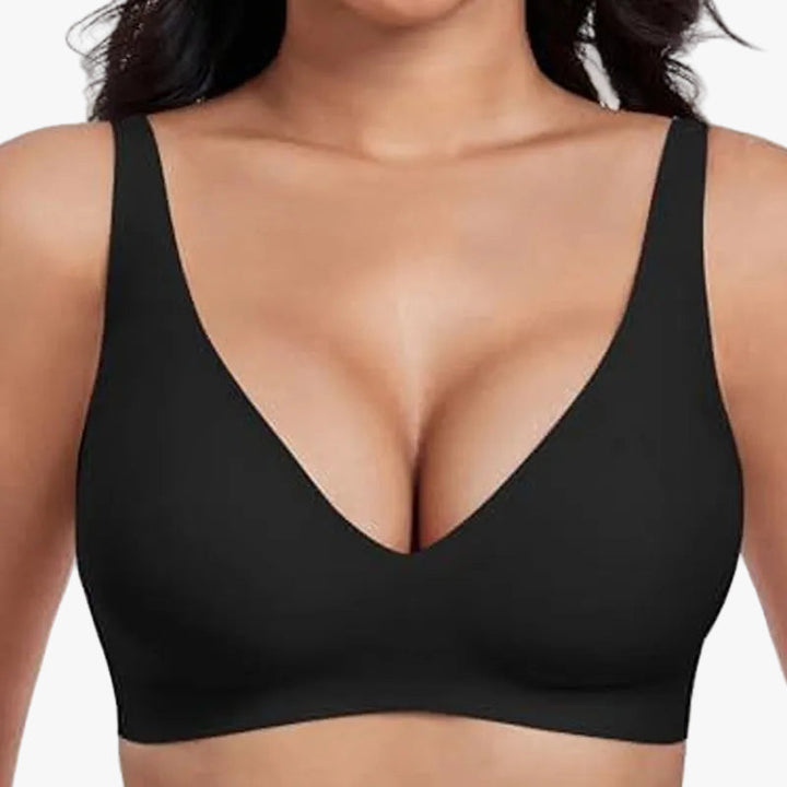 Veluna - Women's Wireless Deep V Lift Bra