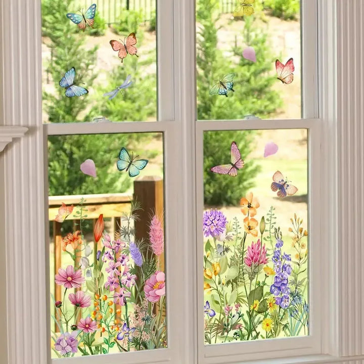 Florenza - Floral Window Stickers for a Spring Home Refresh (2+1 Free)