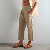 Rosalie | Women's Harem Cut Denim Pants with Elastic Waist