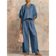 Amelia | Women's Pants Set with Zipper and Drawstring