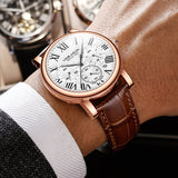 Adrian | Men's Chronograph Quartz Leather Strap Watch
