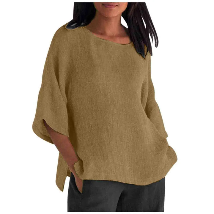 Elliana | Women's Top with Dolman Sleeves and Asymmetric Hem