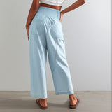 Rosalie | Women's Harem Cut Denim Pants with Elastic Waist