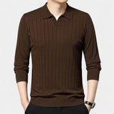 Orson | Men's Knitted Polo Shirt with Long Sleeves
