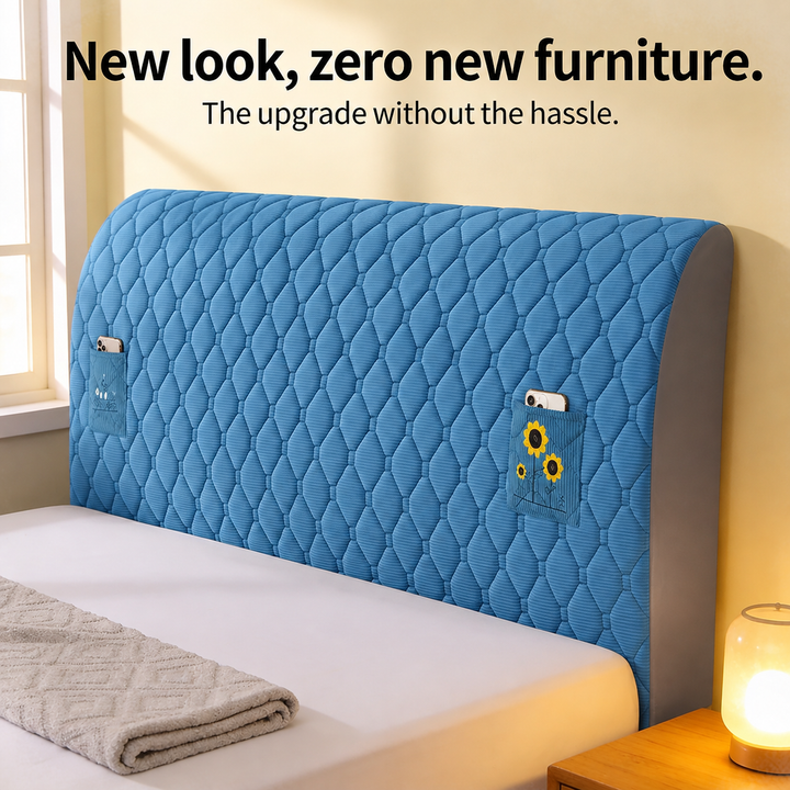 Velvique – Padded Stretch Velvet Headboard Slipcover