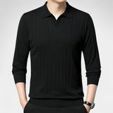 Orson | Men's Knitted Polo Shirt with Long Sleeves