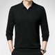 Orson | Men's Knitted Polo Shirt with Long Sleeves