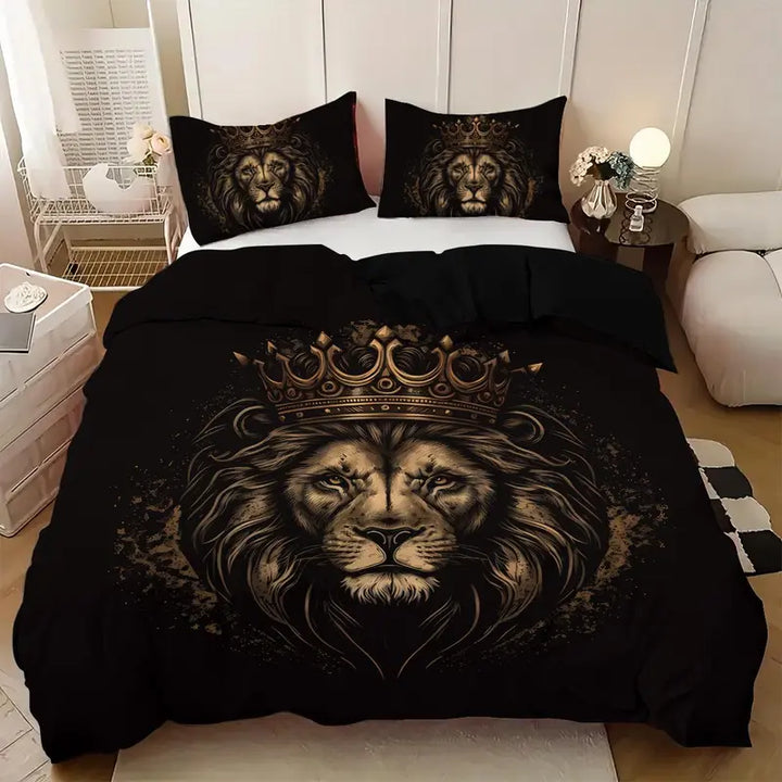 Dreamvera – Safari Lion Bedding Set, Duvet Cover & Pillowcases