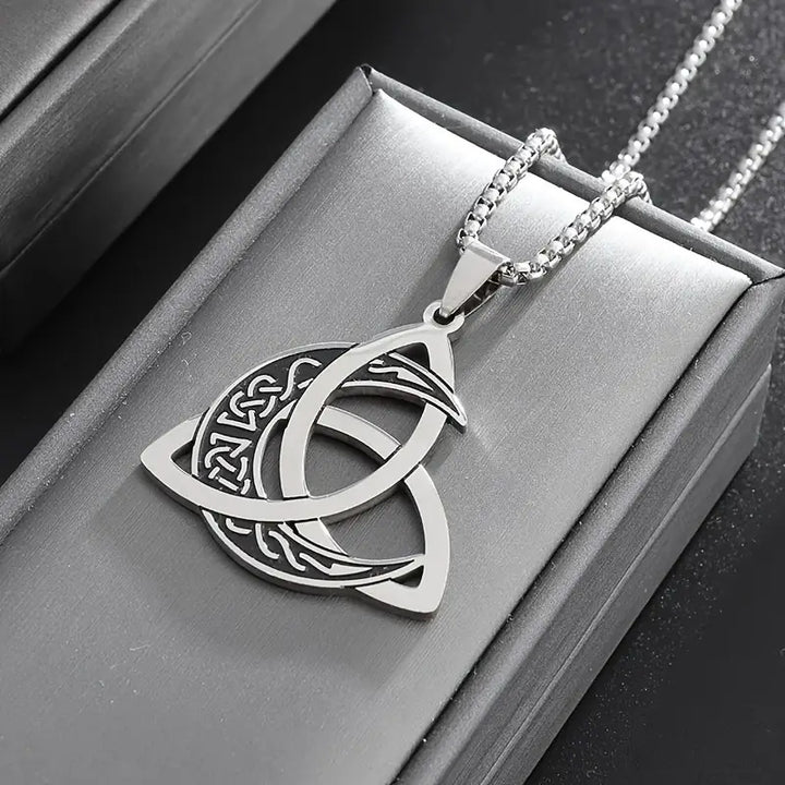 Mythara – Viking Trinity Knot Moon Necklace (1+1 Free)