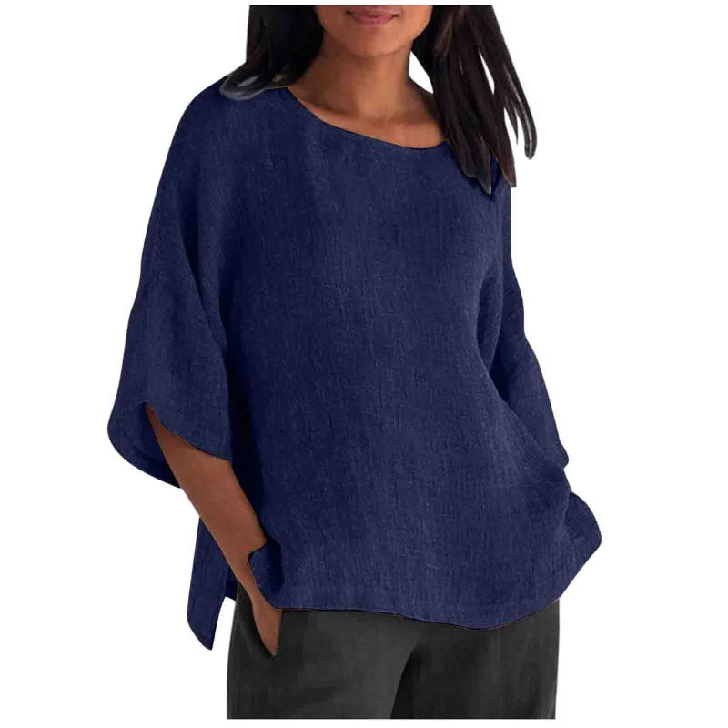 Elliana | Women's Top with Dolman Sleeves and Asymmetric Hem